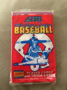 1988 Score Baseball Card Pack B.J. Surhoff Top & Jay Aldrich Back BOTH BREWERS!