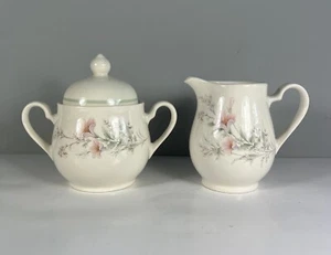 Noritake Marlfield für Debenhams - Milchkännchen & Zuckerdose m. Deckel & Doppelgriffen - Bild 1 von 7