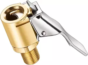 Brass Locking Tire Air Chuck, Tire Inflator Hose Adapter for Twist on Connection - Picture 1 of 7