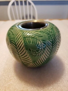 Votive holder green fern pattern - Picture 1 of 5