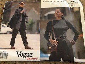 🌸 VOGUE CAREER #2541 - GEOFFREY BEENE - LADIES COAT-TOP & PANTS PATTERN 6-10 FF - Picture 1 of 2