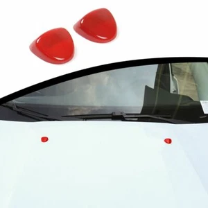 2pcs Front Wiper Water Wash Nozzle Spray Cover Trim For Jeep Renegade 2016+ Red - Foto 1 di 9