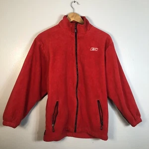 Reebok Youth Size Large 14-16 Red COMFY WARM Fleece Full Zip Up FREE SHIPPING - Picture 1 of 6