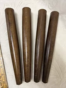 Vintage Mid Century Nussbaum zum Anschrauben MCM Ersatz geborgen Tischbeine 10" - Bild 1 von 9