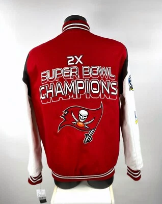 Tampa Bay Buccaneers 2 Time SUPER BOWL CHAMPIONSHIP Cotton Jacket S M L XL 2X - Image 1 of 4