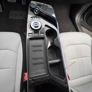 Carbon Fiber ABS Center Console Gear Shift Panel Cover Trim For Kia EV6 2022-25 - Picture 1 of 7