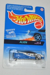 Hot Wheels 1996 Spy Print Series - Alien blanco y azul (tarjeta internacional) - Imagen 1 de 5