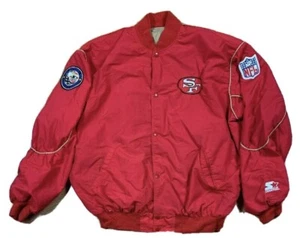 VTG Starter Pro Line San Francisco 49ers NFL Bomber Jacket Men's SZ XL Red Rare - Picture 1 of 12