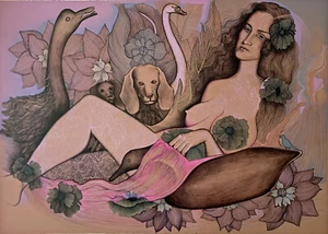 Alice Asmar außergewöhnliche Lithographie - Nur der Träumer kann den Traum wählen - S/N - Bild 1 von 4