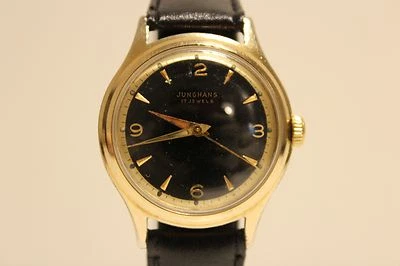 VINTAGE CLASSIC GERMANY GOLD PLATED SMALL MEN'S  WATCH"JUNGHANS" 17J./CAL.93/1 - Image 1 of 4