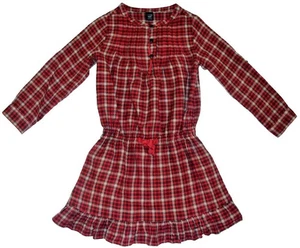 Gap Girls Toddler 5 Years Plaid Red White Black Long Sleeve Holiday School Dress - Picture 1 of 1