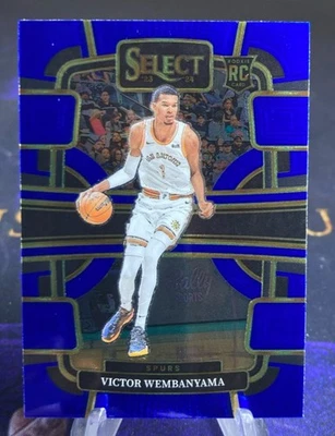 Victor Wembanyama 2023-24 Panini Select Concourse Blue Rookie Spurs RC #87 - Image 1 of 2