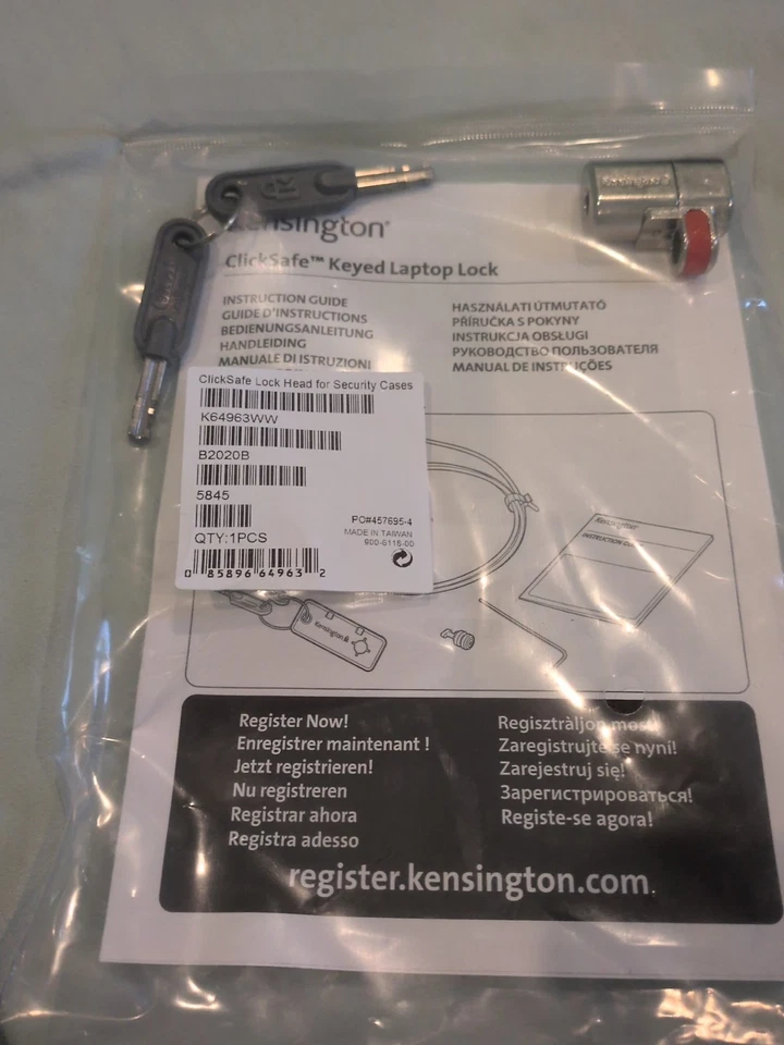 Kensington Clicksafe Keyed Locking Head Lock, No Cable (K64963WW) - Image 1 of 1