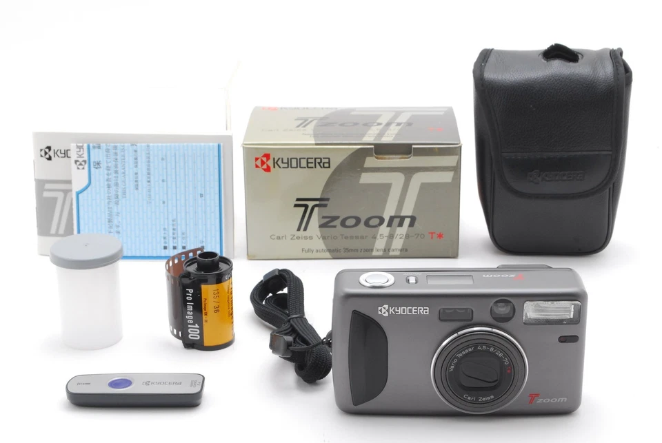 ⏯️[EXCELENTE COMO NUEVO/CAJA Y ESTUCHE] Kyocera T Zoom Yashica T4 35 mm apuntar y disparar desde JAPÓN Foto 1 de 4