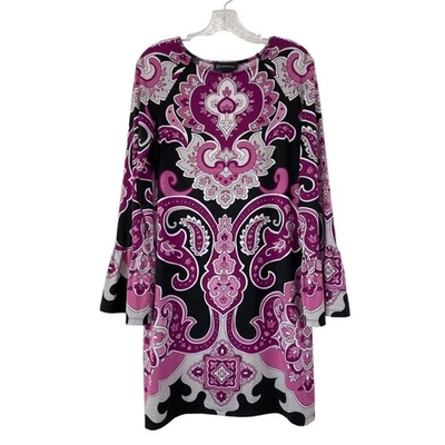 Платье с длинным рукавом INC International Concepts размер M психоделическое Pennylane пейсли - Изображение 1 из 4