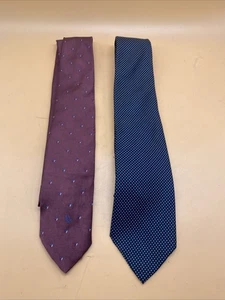 Christian Dior Tie Lot Of 2 Vintage Made In USA - Picture 1 of 2