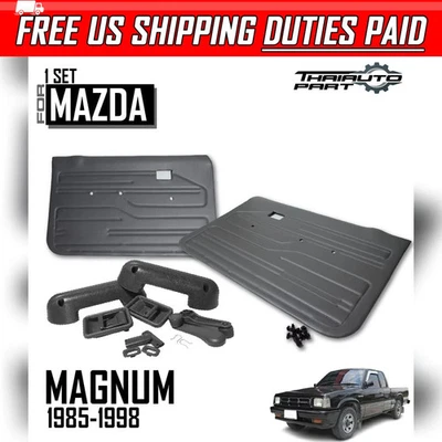 Set Door Panel Side Handle Lock Interior Grey LR For Mazda B2200 B2500 1985-1998 - Image 1 of 4