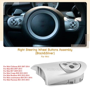 Car Steering Wheel Switch For Mini Coupe R58 12-15 R59 Black Silver Right C - Picture 1 of 13