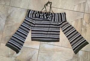 Suéter Recortado Hot Topic Para Mujer Verde Rayas Hombro Descubierto Nuevo Sin Etiquetas M Mediano - Imagen 1 de 4