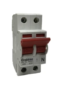 Crabtree Loadstar 40SW2 40a Double Pole Switch Disconnector (128) - Picture 1 of 5