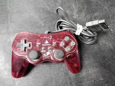 Viper 2 Clear Red Wired Controller For Playstation 2 - Image 1 of 2