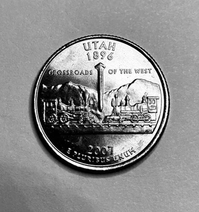 2007 P Utah State Quarter.  Uncirculated From US Mint roll - Free shipping  - Picture 1 of 2