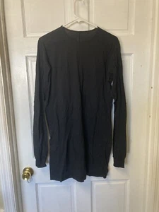 Rick Owens DRKSHDW Black Long Sleeve T Shirt Men's Small 100% Cotton - Picture 1 of 5