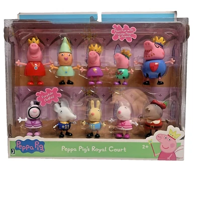 PEPPA PIG’s ROYAL COURT Figures in Fairytale Outfits, 10 Pack Set Age 2+ - Image 1 of 2