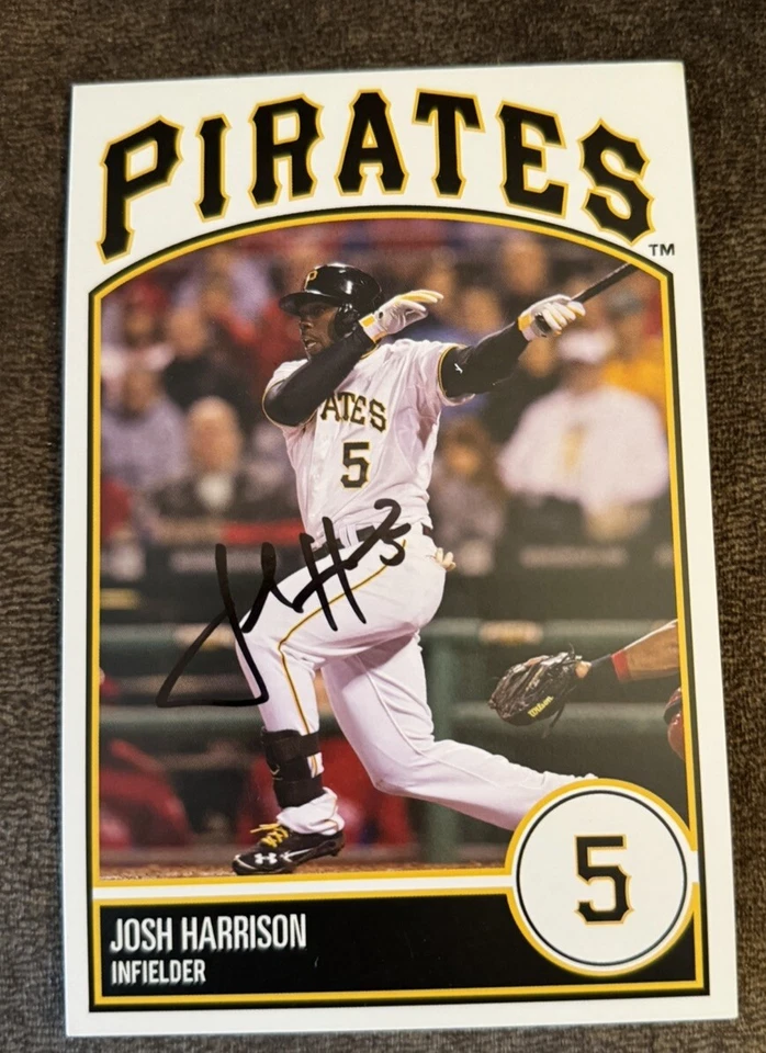 Josh Harrison Pittsburgh Pirates Signed Autographed 4x6 Postcard - Image 1 of 1