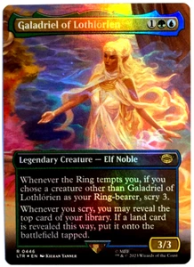MTG Galadriel of Lothlorien *BORDERLESS FOIL* The Lord of the Rings 0446 NM - Picture 1 of 6