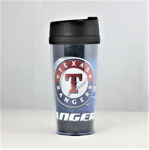 Texas Rangers MLB Licensed 16oz Acrylic Tumbler Coffee Mug w/wrap Insert Cover