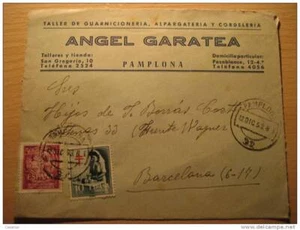 PAMPLONA NAVARRA 1953 2 Sellos Stamps Universidad Salamanca 50c Pro Tuberculosos - Imagen 1 de 1