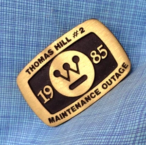 Westinghouse Thomas Hill #2 Belt Buckle 1985 Maintenance Vtg DynaBuckle  .NOX896 - Picture 1 of 10