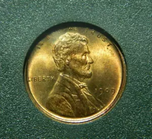 1909 VDB Lincoln Wheat Cent, Brilliant Uncirculated Penny Red/RB - (Lot #9-1) - Picture 1 of 6