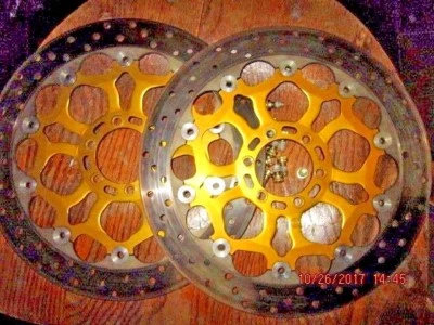 ОРИГИНАЛЬНЫЕ ПЕРЕДНИЕ ТОРМОЗНЫЕ ДИСКИ DUCATI BREMBO (снежинка) 90-2007 996 998 включают болты  - Изображение 1 из 4