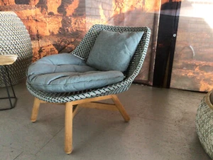 DEDON Mbrace Club Chair Geflecht Baltic Gestell Teak Sebastian Herkner A. Ausst - Bild 1 von 2