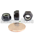 Nylon Insert Lock Nuts Steel w/ Black Oxide - M3 M4 M5 M6 M8 M10 DIN 985 Class 8