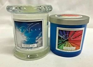 Classic KRINGLE Candle (2) FRESH AIR & RAINY DAY Soy Jar Candles Clean, Fresh! - Picture 1 of 3