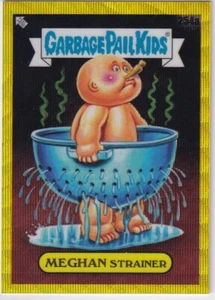 2023 Garbage Pail Kids Chrome Series 6 Yellow Wave #254a Meghan Strainer 019/275 - Picture 1 of 2