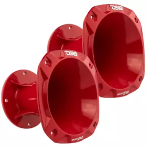 2x DS18 PRO-HA102/RD Red Bolt-on Aluminum Driver Horn with 2" Throat 4.8" Depth - Picture 1 of 5