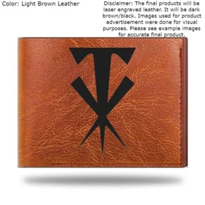 Custom Engraved THE UNDERTAKER Leather Bifold Wallet - 3 Color Choices - Picture 1 of 11
