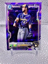 2021 Bowman Chrome Sapphire Edition JEFFERSON QUERO 1st Purple Refractor 22/25