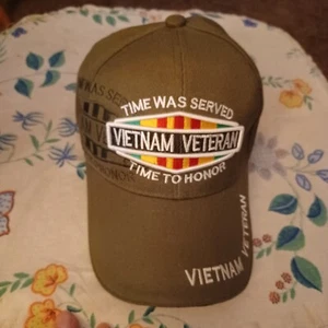 Vietnam Veteran olivgrün Militär verstellbarer Riemen Hut  - Bild 1 von 5
