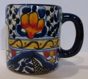 Talavera Colorful Oversize Coffee Tea Mug Hand Painted Signed JMB Sedona Mexico - Bild 1 von 7