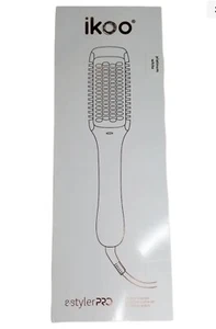 ikoo e-Styler Pro Metal Ceramic Heating Curl Straighten Smooth Waves Brush White - Picture 1 of 4