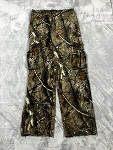 Realtree Men 32x34 Camo Cargo Pants Hunting Tactical 5221-RT Cinch Hem - Picture 1 of 12