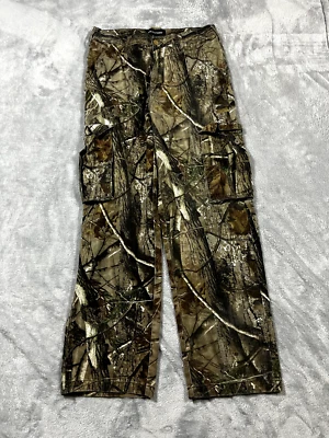 Realtree Men 32x34 Camo Cargo Pants Hunting Tactical 5221-RT Cinch Hem - Image 1 of 4