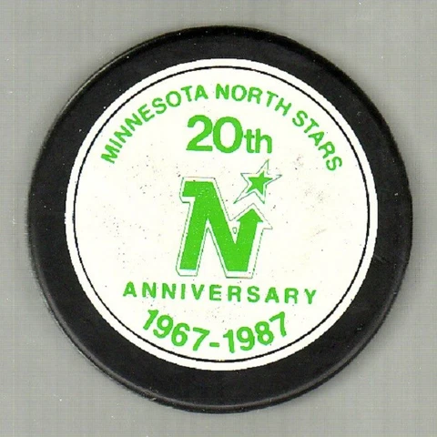 MINNESOTA NORTH STARS NHL PUCK 20th Anniversary 1967-1987 - #D00 - #Lwolfe Cover