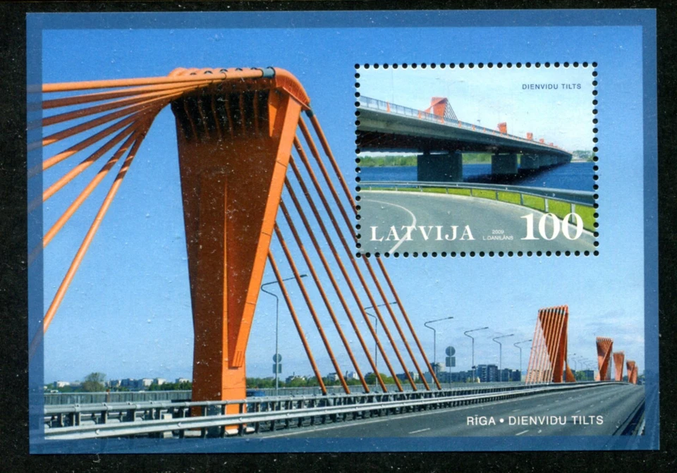 Латвия 741, как новый без наклеек и следов, 2009 Dienvidu мост Рига. x44767 - Изображение 1 из 1