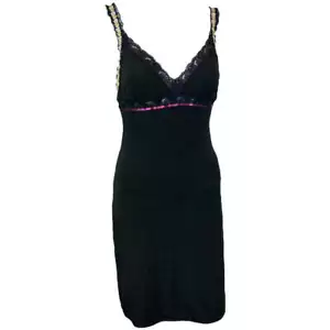 Dolce & Gabbana Black Lace Midi Slip Dress - Picture 1 of 5